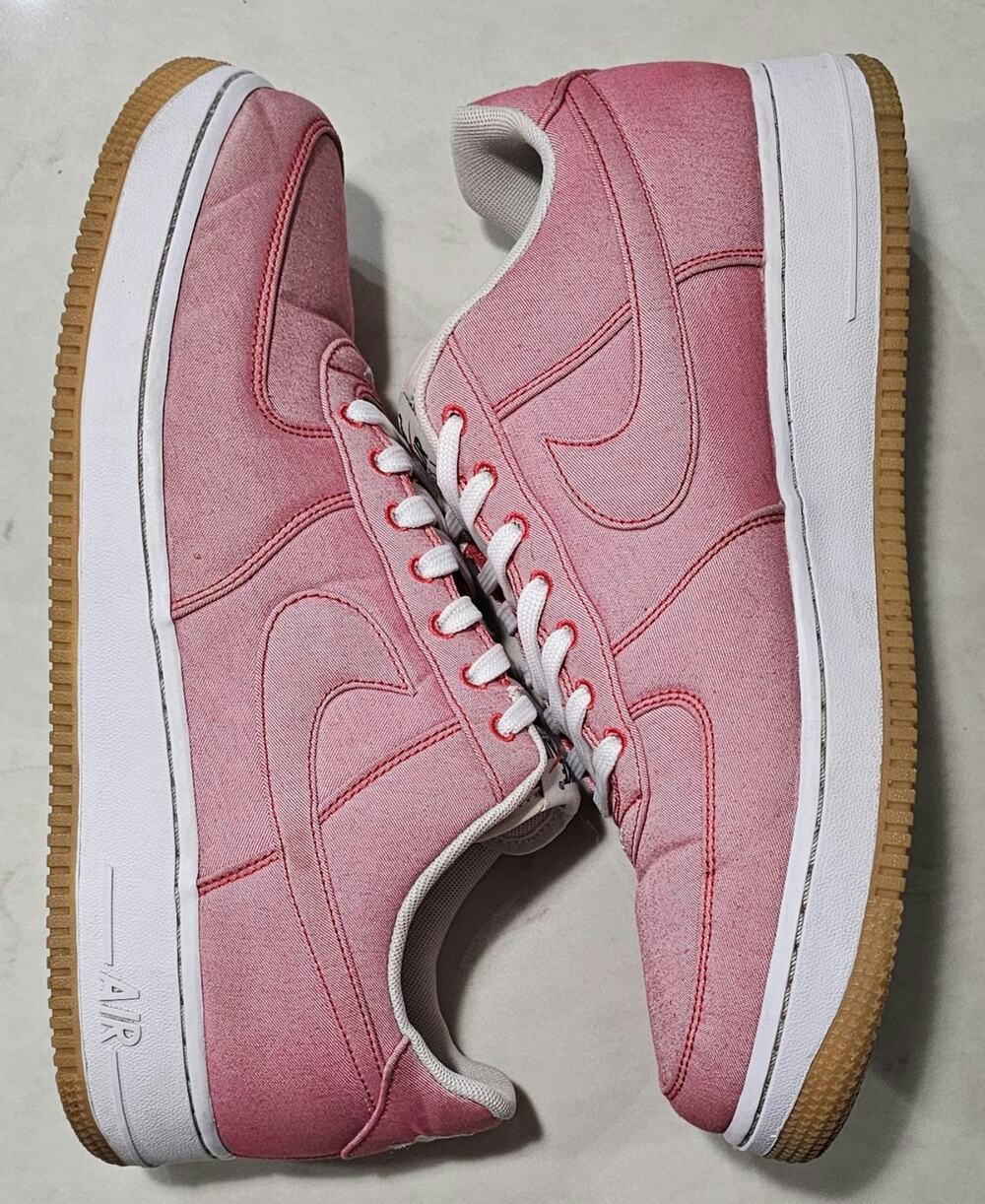 Nike Air Force 1 Low 07 LV8 Canvas Red 718152-604 Men's Size 11.5